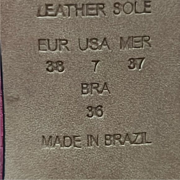 NEW Vicenza Strappy Pink Metallic Heels EU 38 US 7 - Picture 6 of 9